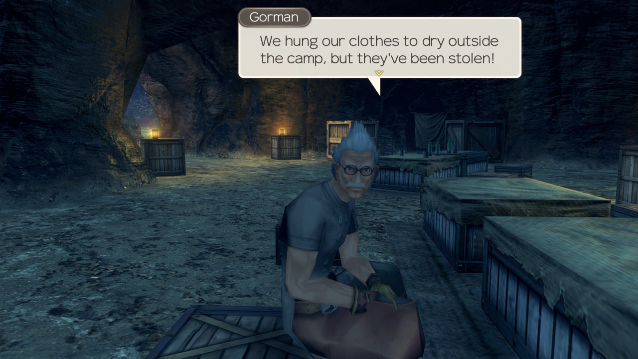 Gorman explains that clothes hung out to dry at the refugee camp have been stolen.